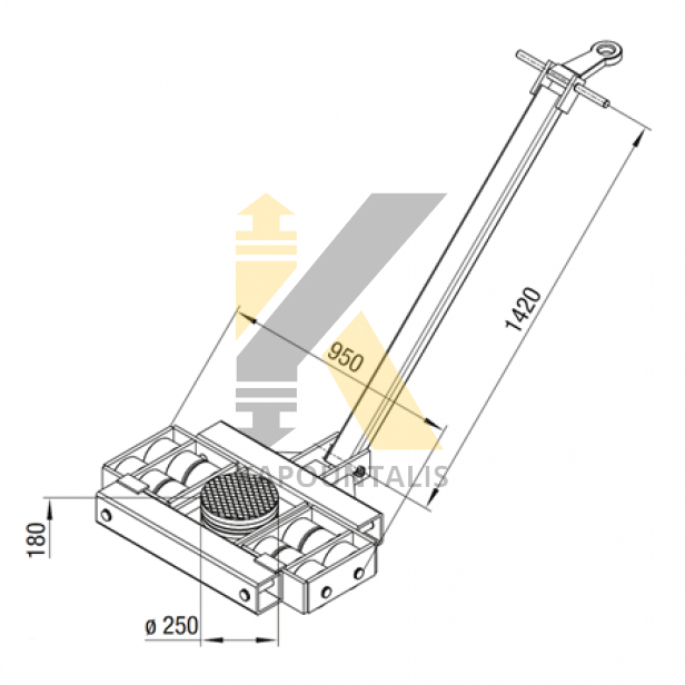 Steering Transport dolly L30-30000kg  MATERIAL LIFTS