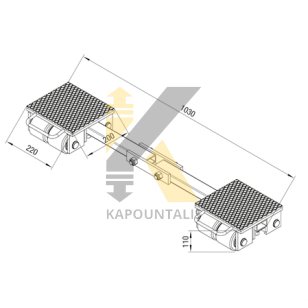 Transport dolly F6-6000kg  MATERIAL LIFTS