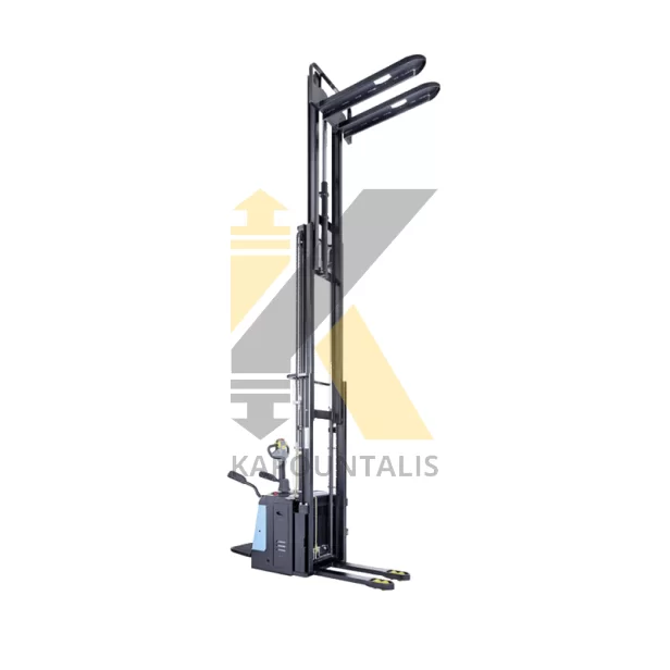 ELECTRIC  stacker with Rider device E-DHT-S16 1600KG 4500MM UP TO 5000MM FORKLIFTS
