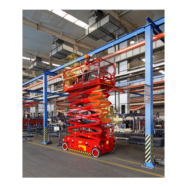 SCISSOR WORKING PLATFORM AS1413 320KG 15.8M BOOM LIFTS-SCISSOR LIFTS-WORKSITE