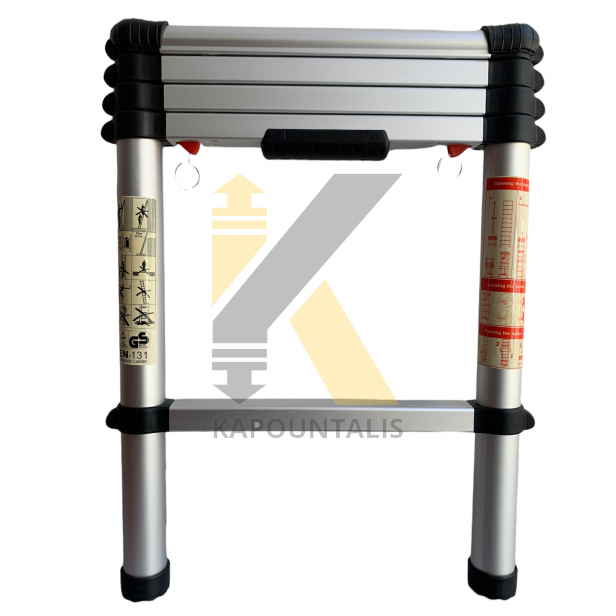 Telescopic aluminium ladder from 1,4m up to 3m 