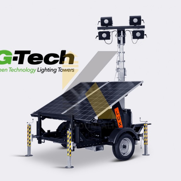 SOLAR LIGHTING TOWER WITH MANUAL LIFTING SYSTEM LUX SOLAR UP TO 8M - ILLUMATED AREA 2400 SQM 