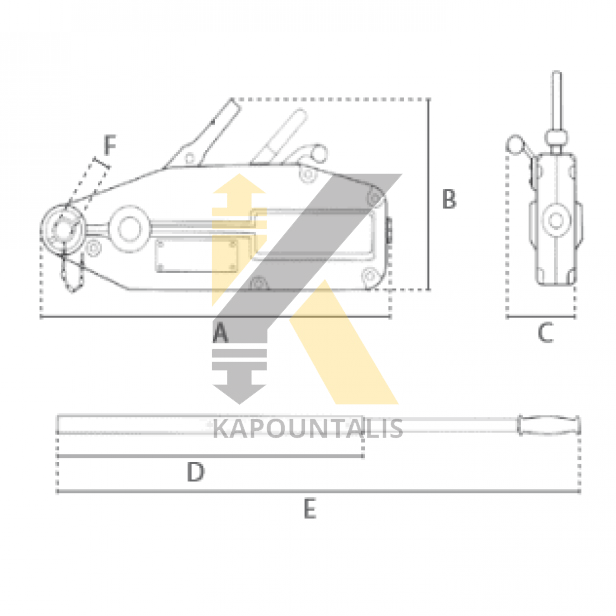 Steelwire GRIP PULLER FOR 1,6  ΤΟΝ WITH OUT WIRE ROPE 